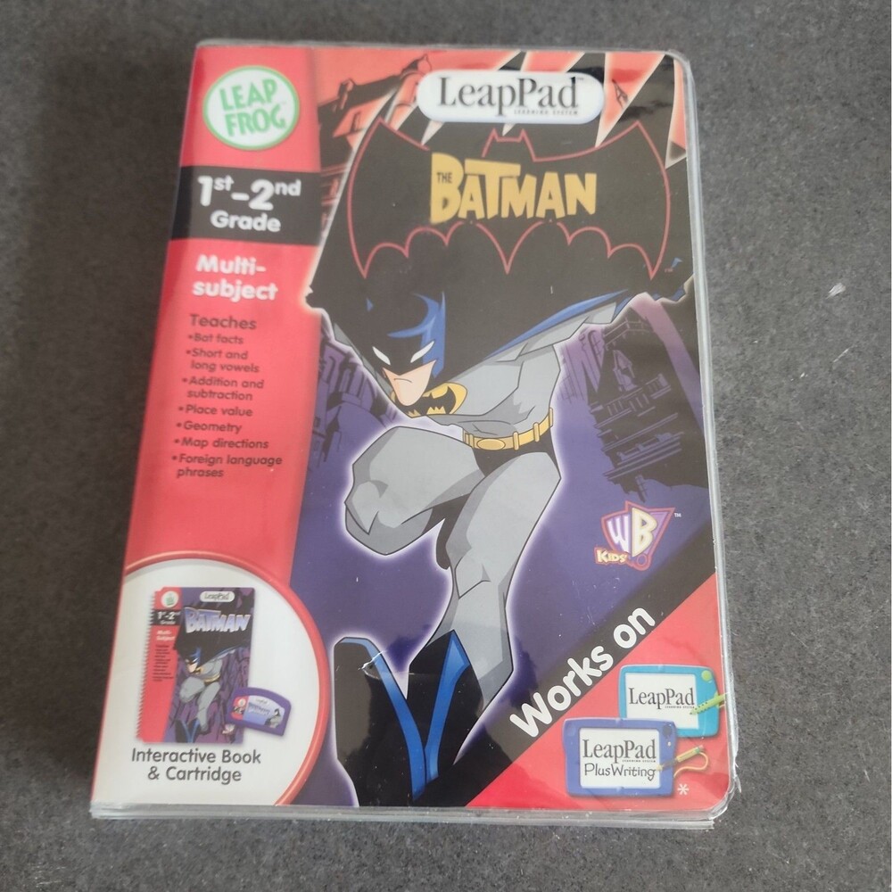 LeapFrog LeapPad Batman Interactive Book & Cartridge 1st-2nd Grade Multi Subject